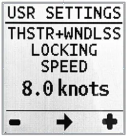 Windlass and thruster lock by speed