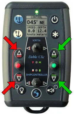 Botones de control para segunda velocidad de control de motores